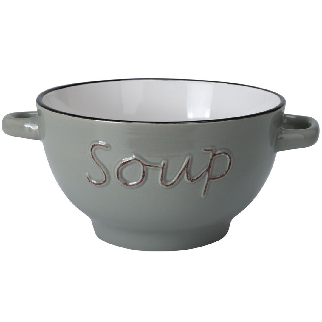 Kameninová miska na polévku SOUP 650 ml zelená