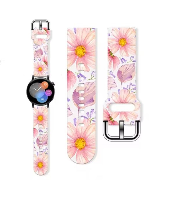 eses Silikónový kvetinový remienok - Svetlo ružový, 20 mm