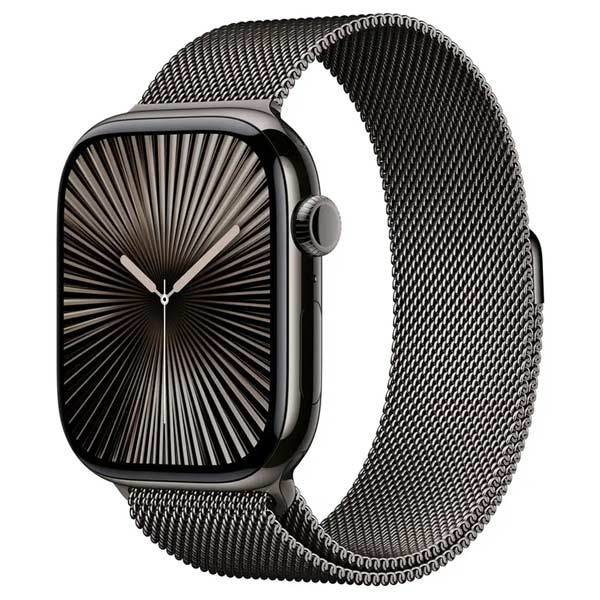 Apple Watch Series 10 GPS + Cellular 42mm Slate Titanium Case with Slate Milanese Loop MX053QCA