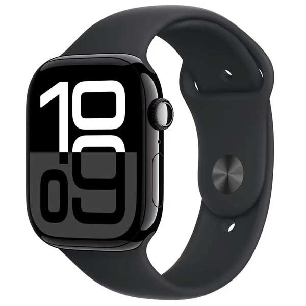 Apple Watch Series 10 GPS + Cellular 46mm Natural Titanium Case with Stone Grey Sport Band - ML MWYA3QCA