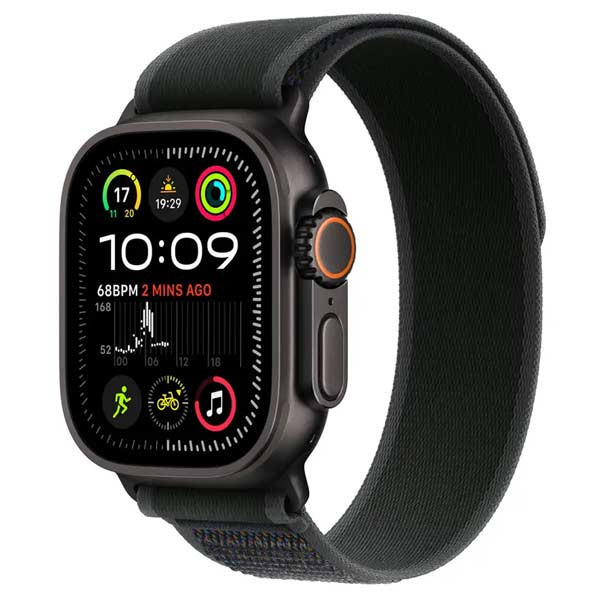 Apple Watch Ultra 2 GPS + Cellular 49mm Black Titanium Case with Black Trail Loop - ML MX4V3CSA