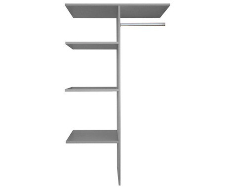 Vnútorný policový systém do šatníkovej skrine šedý, šírka 110 cm%