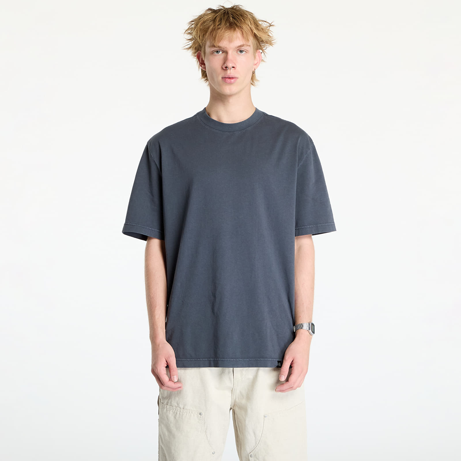 Tričko Calvin Klein Jeans Washed Heavy Tee Black S