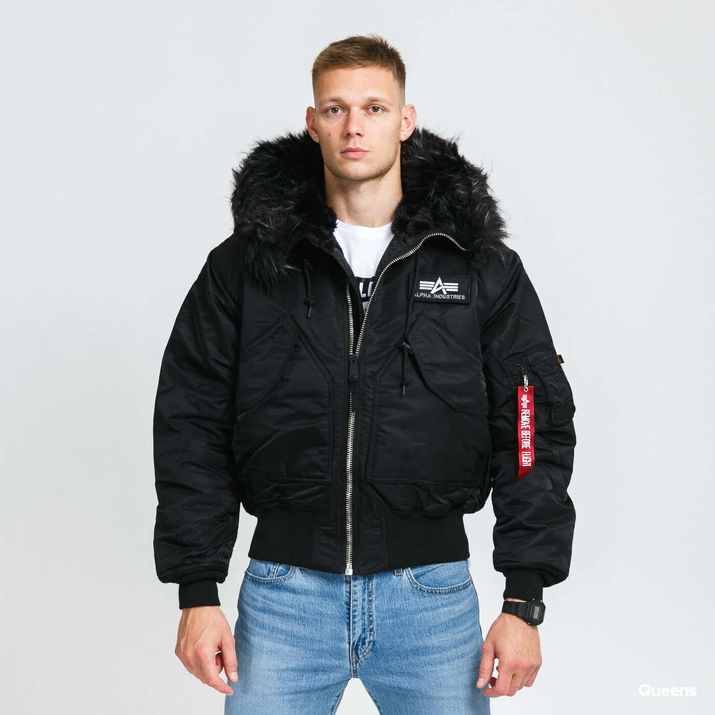 Bunda Alpha Industries 45P Hooded Custom Black M