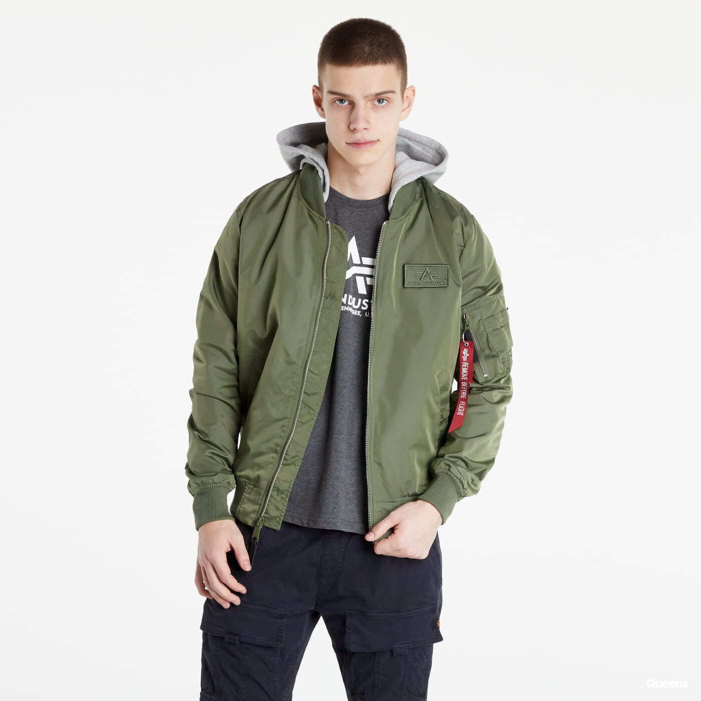 Bunda Alpha Industries MA-1 TT Hood BP Sage Green S