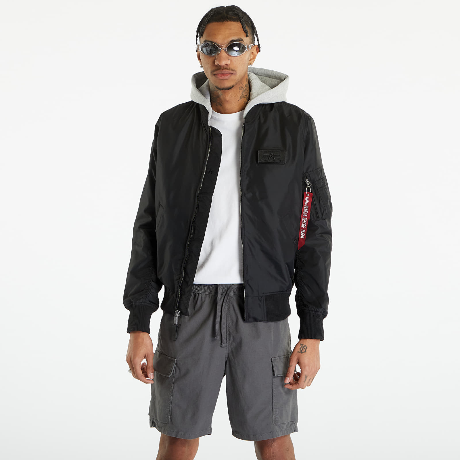 Bunda Alpha Industries MA-1 TT Hood Black S