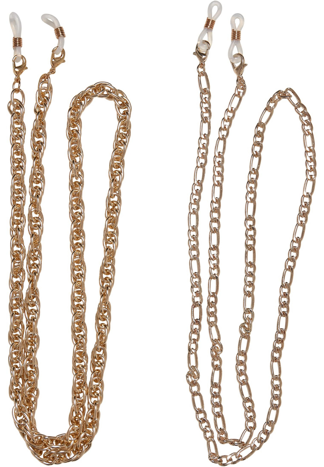Figaro Chain and Singapore 2-Pack Chain - Gold Colors