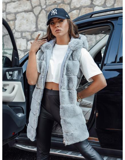 Dámska kožušinová vesta ASHTON šedá