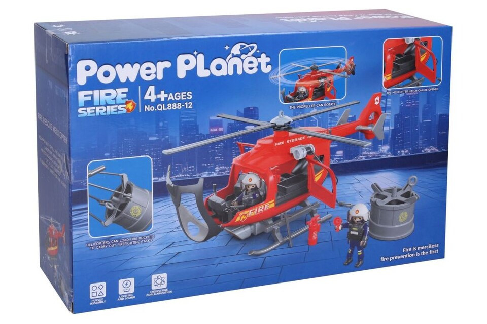 Helikoptéra hasiči s efektmi 38cm