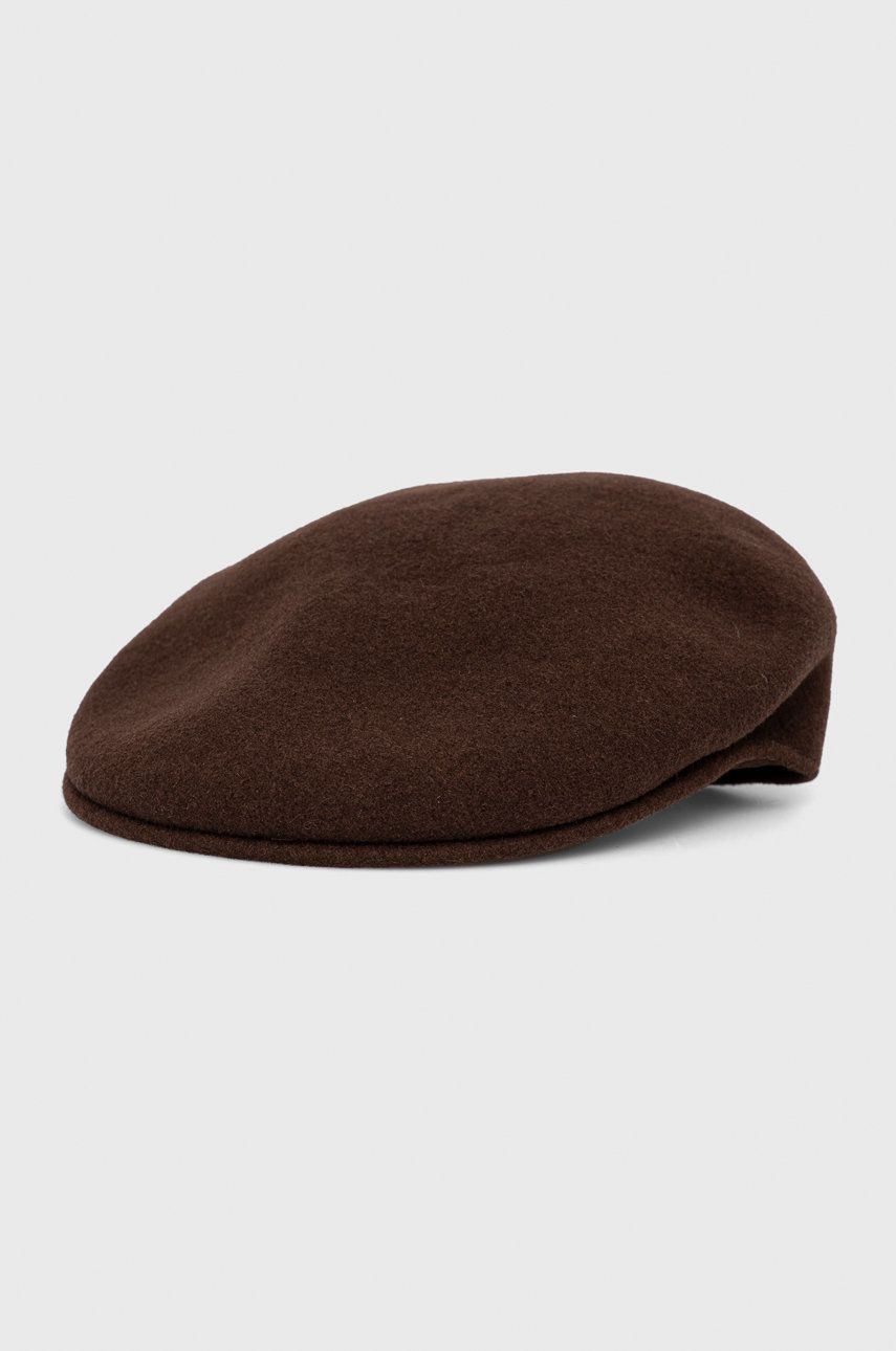 Vlnená čiapka Kangol 0258BC.TB274-TB274, hnedá farba, vlnená