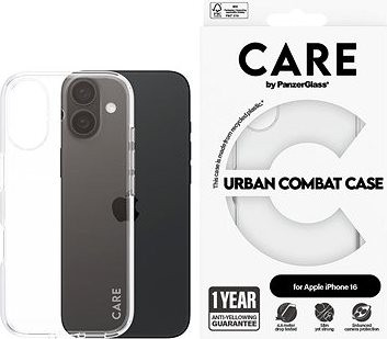 PanzerGlass CARE Kryt Apple iPhone 16 Urban Combat číry