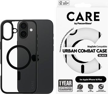 PanzerGlass CARE kryt Apple iPhone 16 Plus MagSafe Urban Combat čierny/čierny