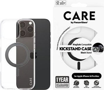 PanzerGlass CARE kryt Apple iPhone 16 Pro Max MagSafe KickStand číry/čierny