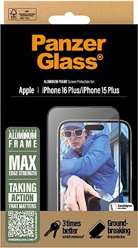 PanzerGlass Aluminum Apple iPhone 16 Plus s inštalačným rámčekom