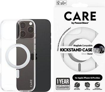 PanzerGlass CARE kryt Apple iPhone 16 Pro Max MagSafe KickStand číry/sivý