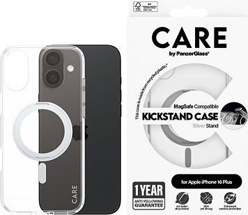 PanzerGlass CARE kryt Apple iPhone 16 Plus MagSafe KickStand číry/sivý