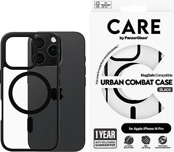 PanzerGlass CARE kryt Apple iPhone 16 Pro MagSafe Urban Combat čierny/čierny