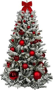 LAALU Ozdobený stromček ČERVENÉ VIANOCE 150 cm, 73 ks ozdôb a dekorácií
