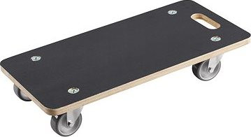 METAFRANC Transportný vozík 590 × 290 mm, protišmyk. preglejka/PU, max. nosnosť 200 kg