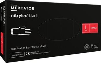 MERCATOR MEDICAL Nitrylex Black čierne, 100 ks, veľ. L