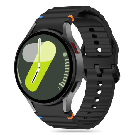 Tech-Protect Silicone Sport remienok na Samsung Galaxy Watch 4 / 5 / 5 Pro / 6 / 7 / FE, black