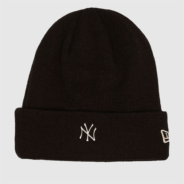 Zimná čapica New Era Knit Medium MLB Metallic Beanie NY Yankees Black - UNI