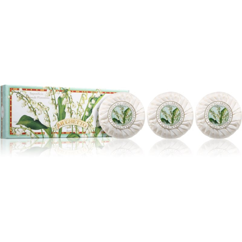 Saponificio Artigianale Fiorentino Lily Of The Valley Set sada tuhých mydiel 3x100 g