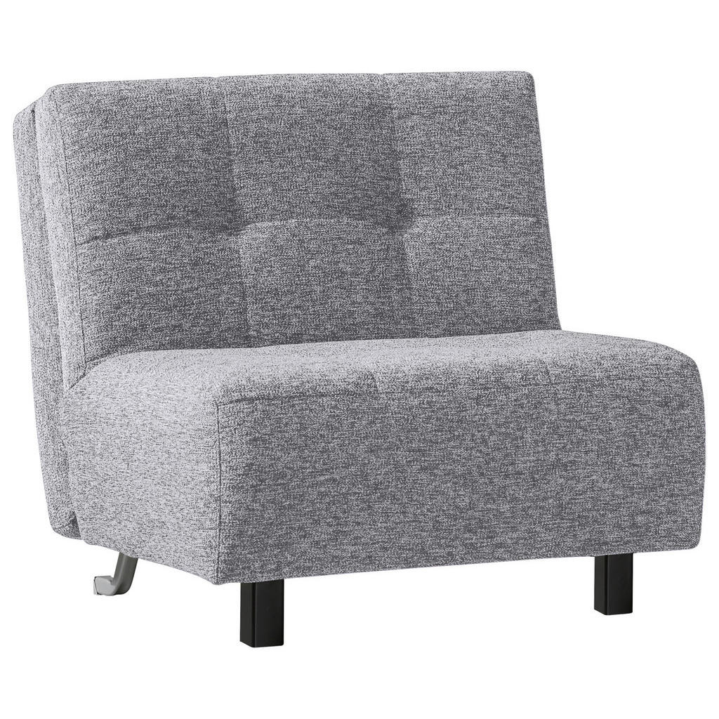 Novel ROZKLADACIE KRESLO, textil, svetlosivá