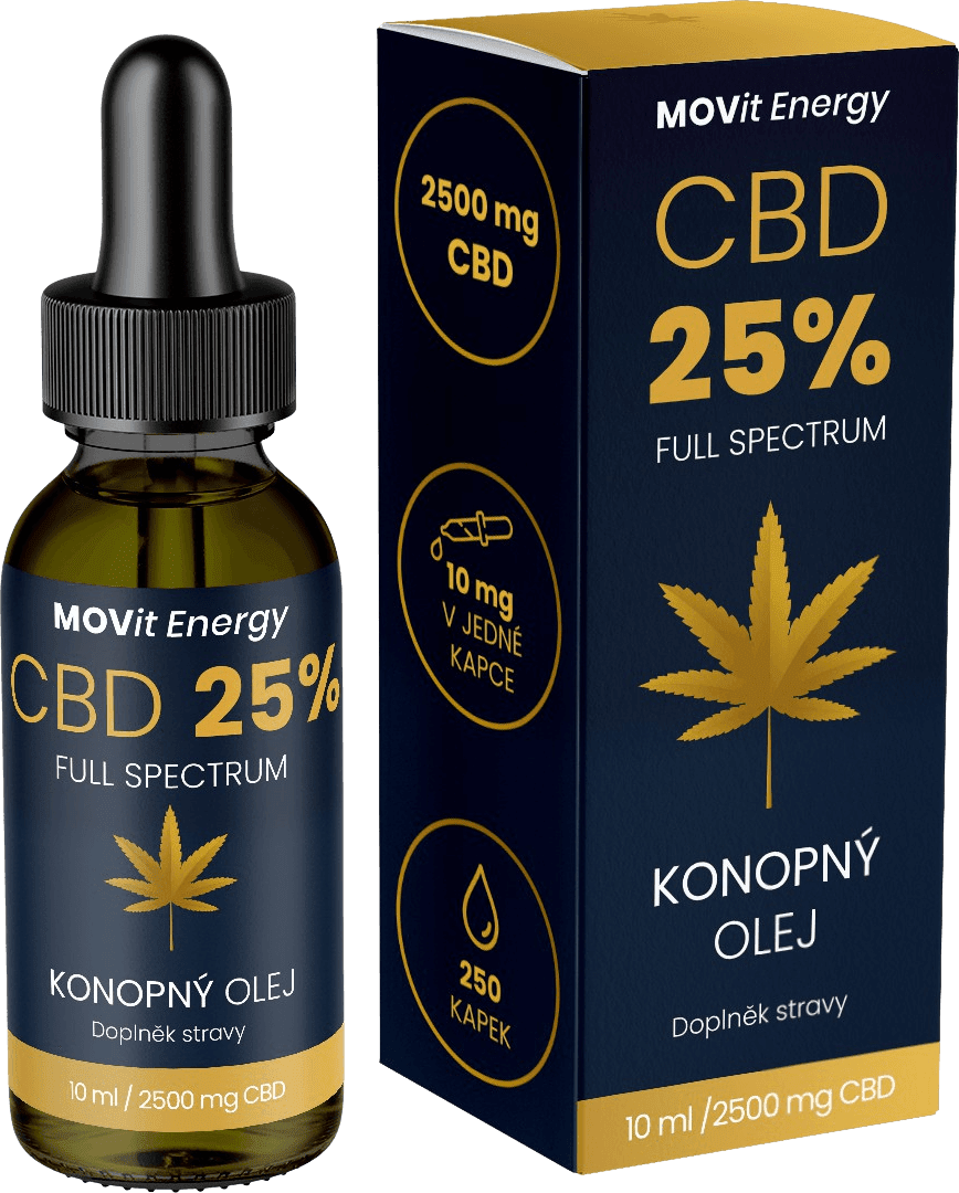 MOVIT ENERGY CBD 25% Full Spectrum Konopný olej 10 ml