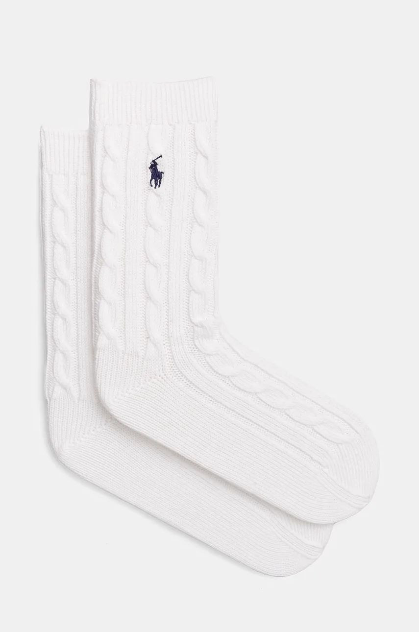 Ponožky Polo Ralph Lauren dámske, biela farba, 455955244