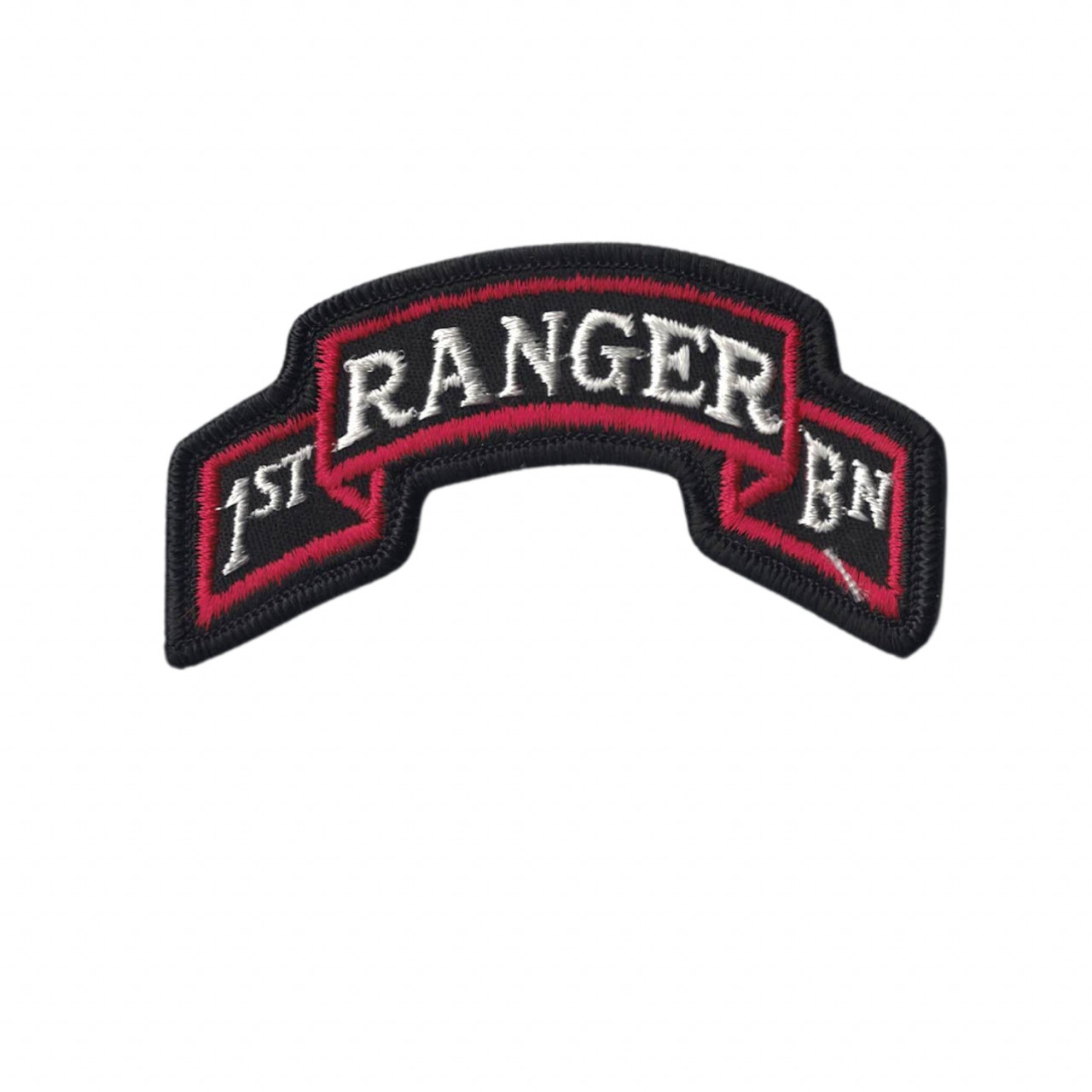 Nášivka US Army 1st Ranger - čierna-biela