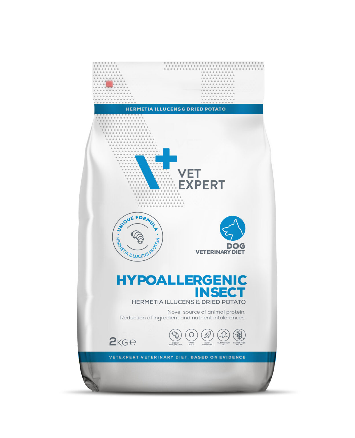 VetExpert VD dog 4T Hypoallergenic Insect diétne krmivo pre dospelé psy na zníženie intolerancie na živiny 2kg