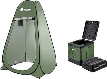 Holdcarp Sada prenosného záchodu a hygienického stanu Portable Toi + Toilet & Shower Tent