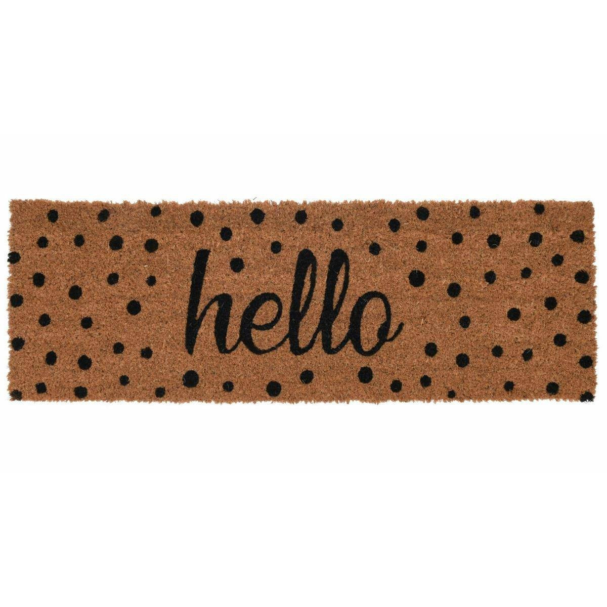 Rohožka HELLO 75x25 cm hnědá