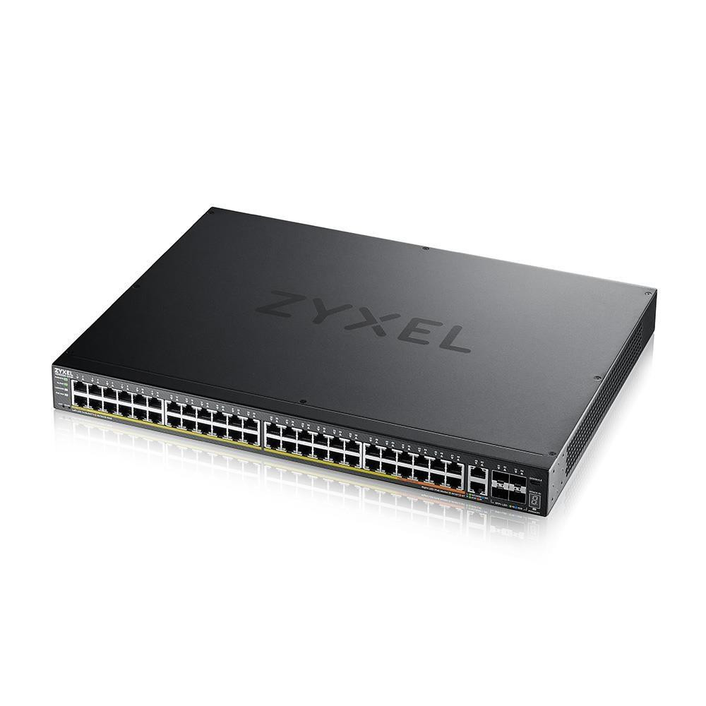 Zyxel XGS2220-54HP, L3 Access Switch, 600W PoE, 40xPoE+/10xPoE++, 48x1G RJ45 2x10mG RJ45, 4x10G SFP+ Uplink, incl.