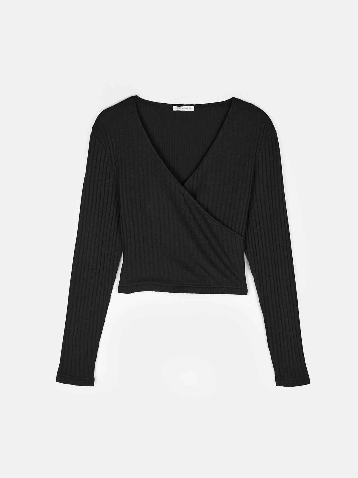 GATE Rebrovaný pyžamový crop top