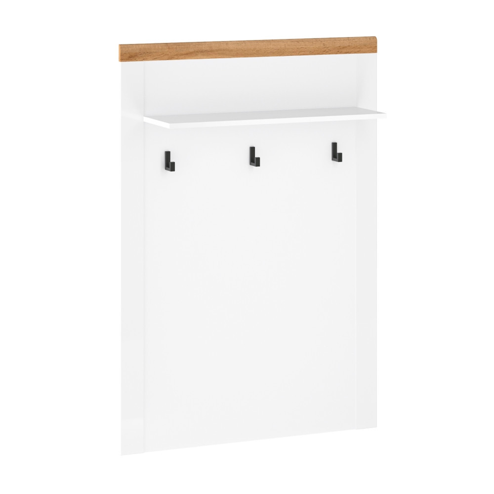 KONDELA Vilgo 90 vešiakový panel biela / dub wotan