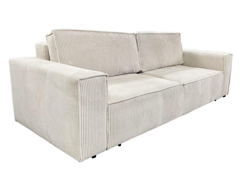 KONDELA Harpera Big Sofa rozkladacia pohovka s úložným priestorom smotanová