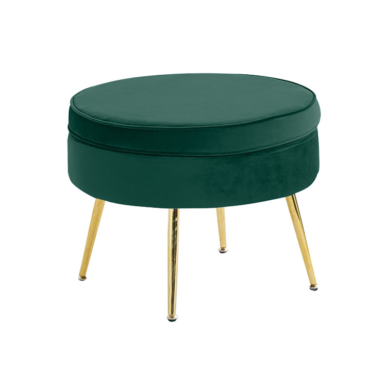 KONDELA Noblin Typ 1 taburetka zelená (Velvet) / zlatá