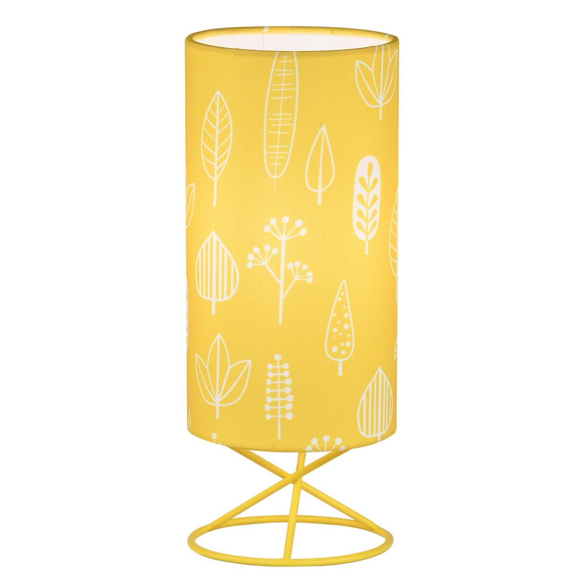 KONDELA Avam stolná lampa žltá