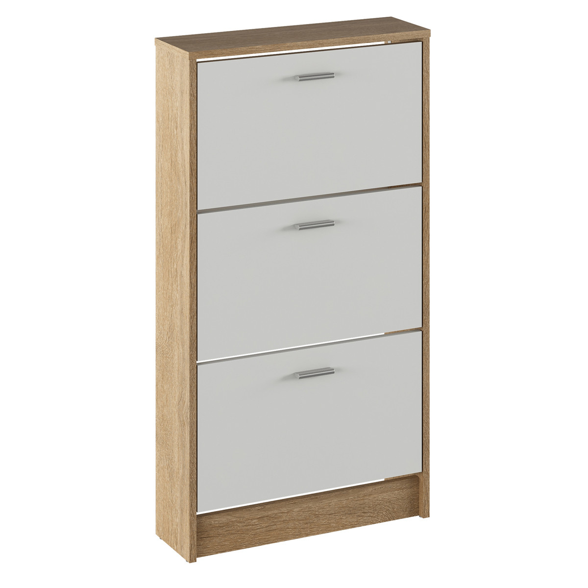 KONDELA Mobi 13 botník (skrinka na topánky) biela / dub sonoma