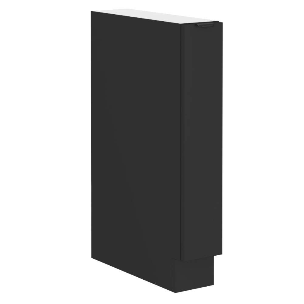 KONDELA Siber 15 D Cargo BB dolná kuchynská skrinka s výsuvným košom čierna