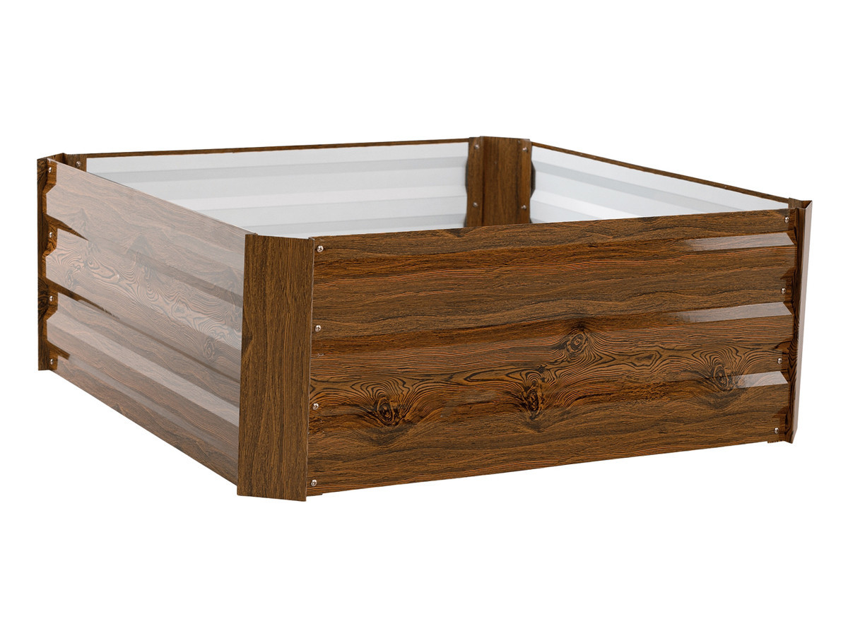 KONDELA Nonky Typ 3 kovový vyvýšený záhon hnedá