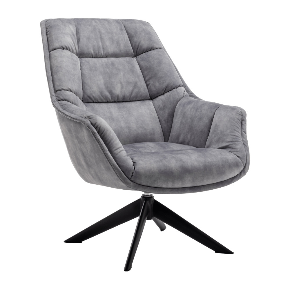 KONDELA Valter dizajnové otočné kreslo svetlosivá / čierna