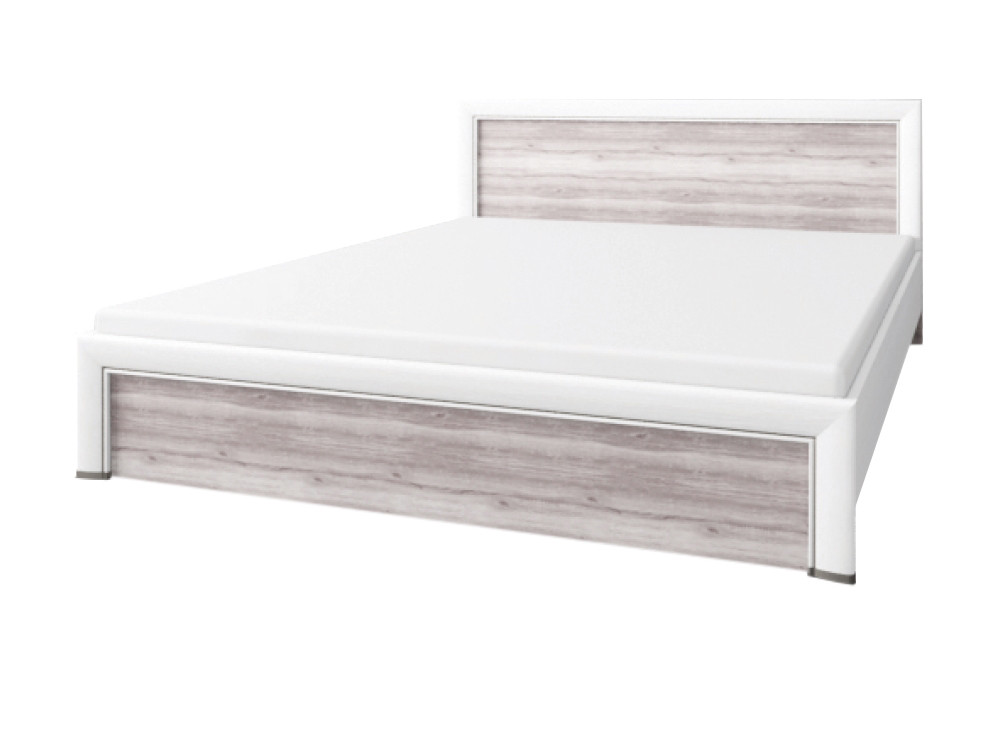 KONDELA Otilia 140 manželská posteľ s roštom krémová / dub ancona