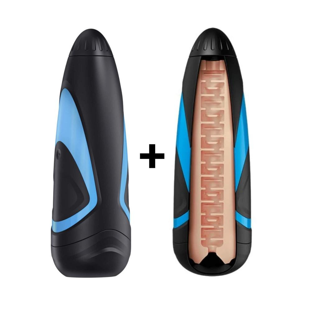 Satisfyer Men One masturbátor a vložka Lusty Tongues (modro-čierna)