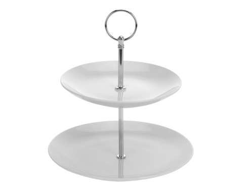 Etažér 2 poschodia, biely%