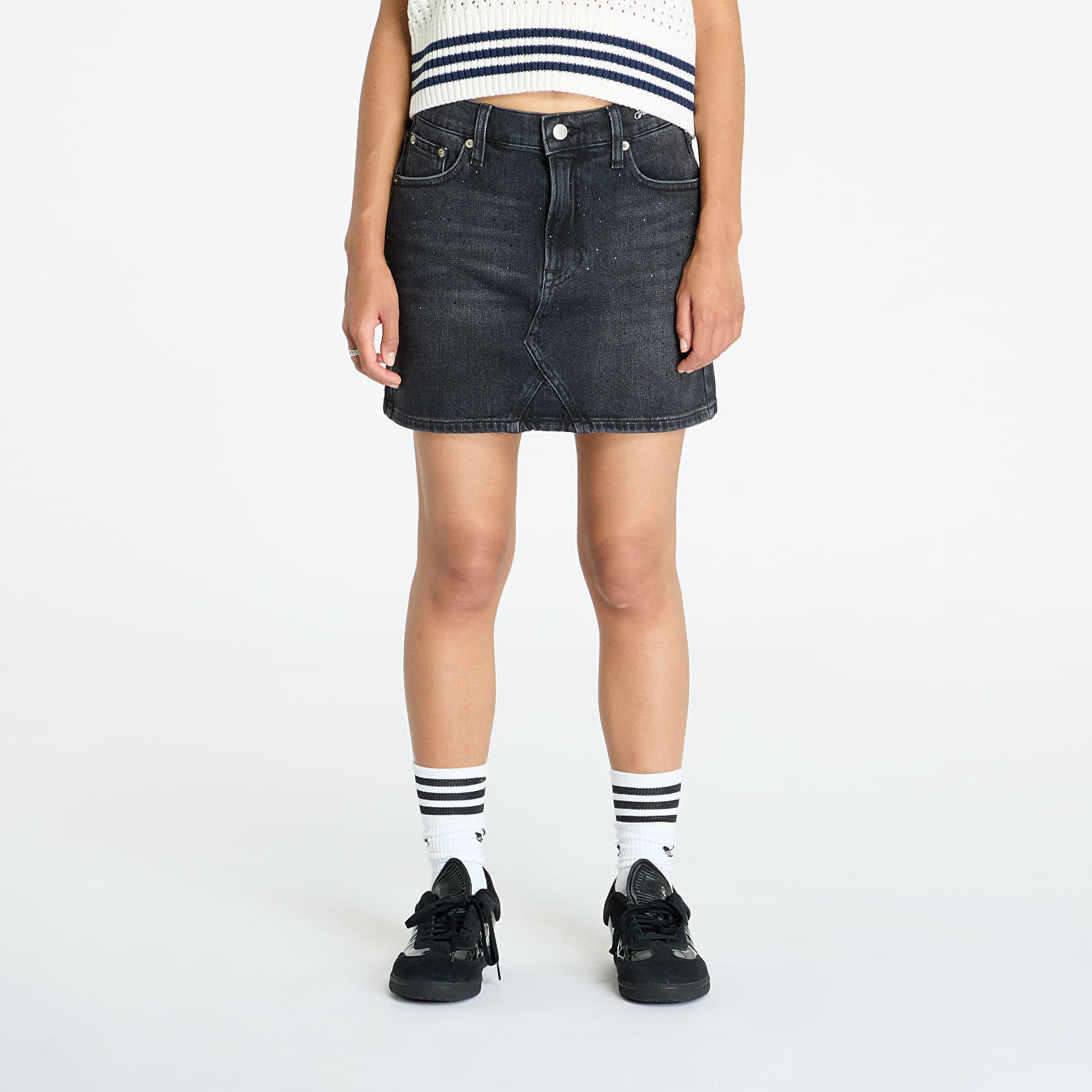Sukňa Tommy Jeans Izzie Mini Skirt Denim Black 25