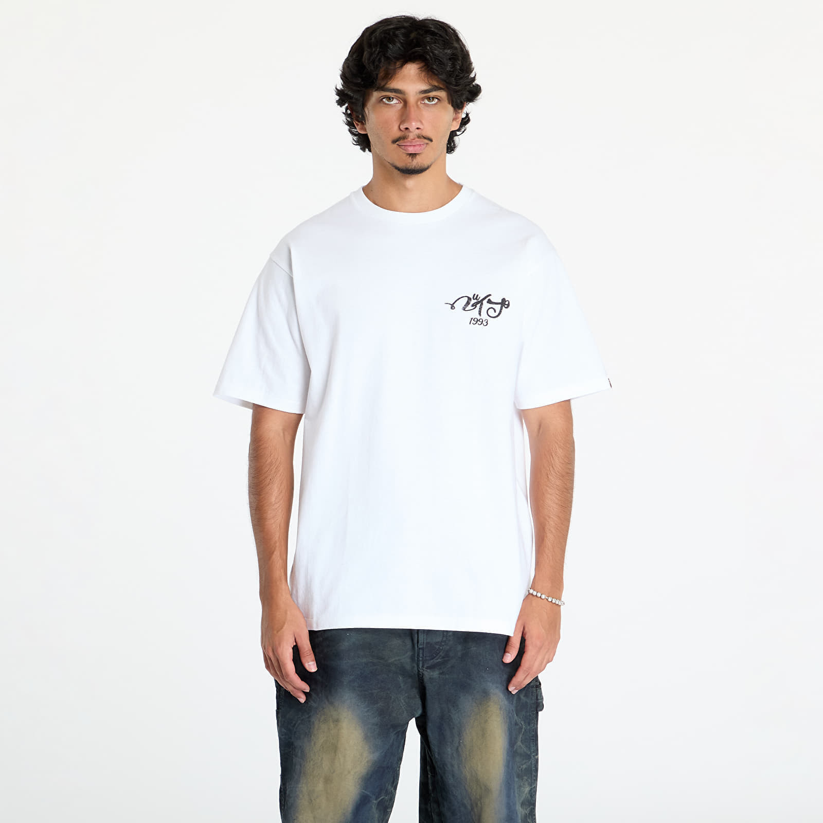 Tričko A BATHING APE Embroidery Style Souvenir Logo Tee White M