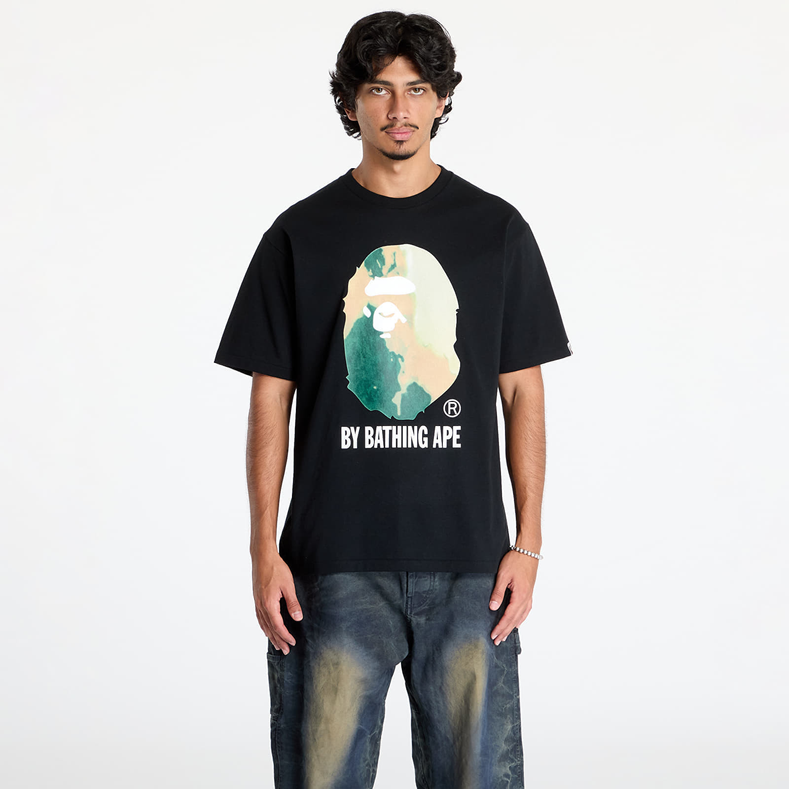 Tričko A BATHING APE Tie Dye By Bathing Ape Tee Black x Beige M
